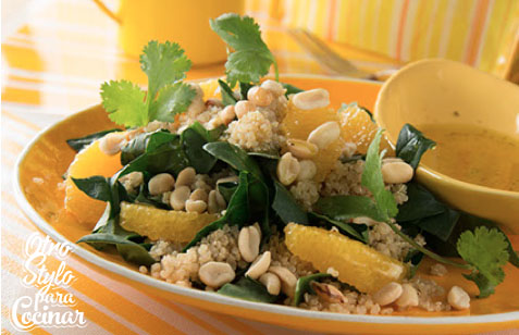 ENSALADA CON QUINOA A LA NARANJA