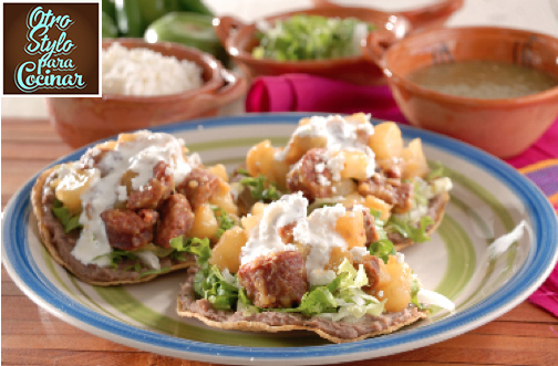 TOSTADAS DE PAPA CON LONGANIZA copy