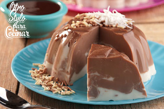 GELATINA DE CHOCOLATE Y COCO