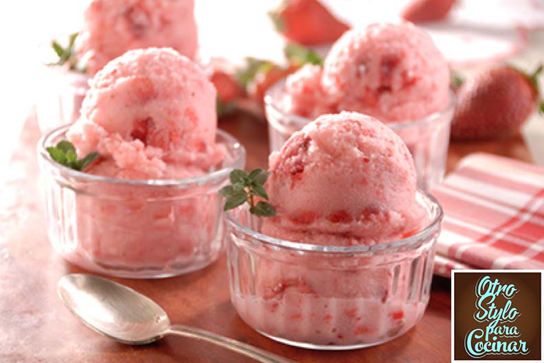 sorbete de fresa