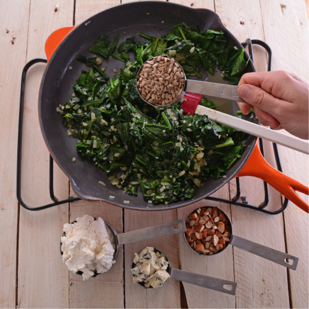 preparacion pay de espinaca