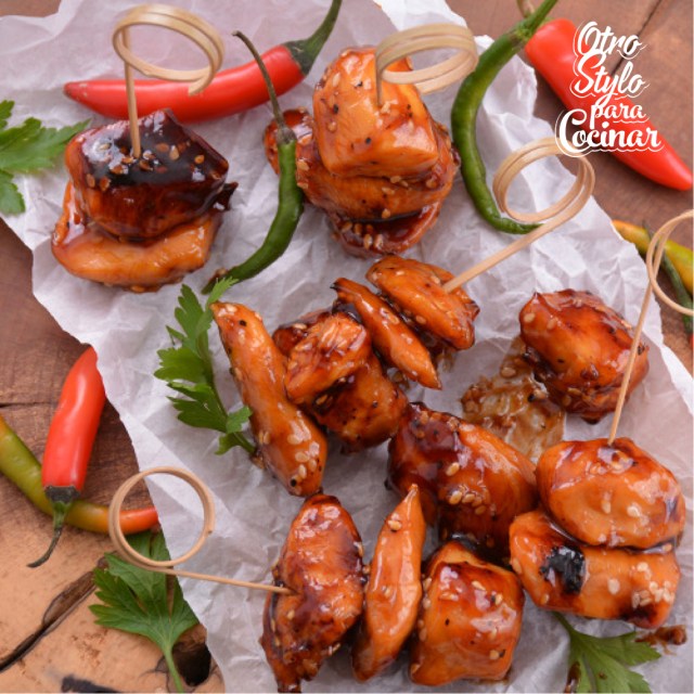 POLLO AGRIDULCE CON CHILE